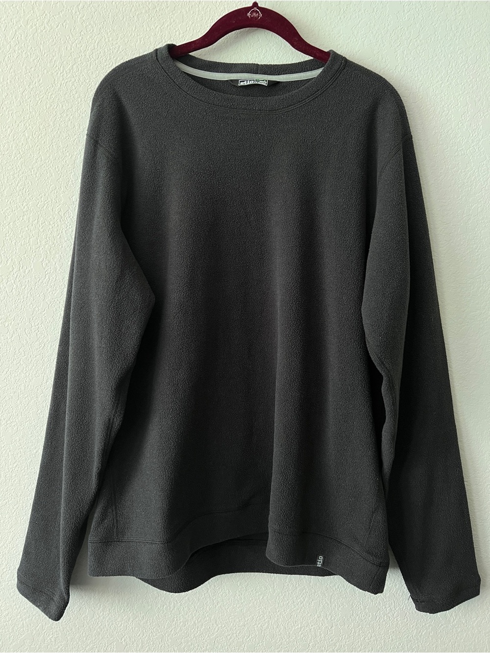 Stio Men's Turpin Fleece Crew Neck Pullover Sweatshirt Size Large Charcoal Grey